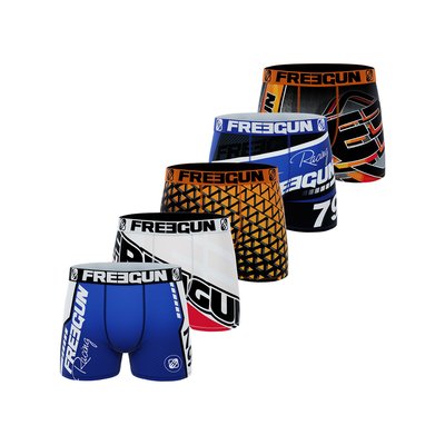 Lot De 5 Boxers Microfibre Racing FREEGUN