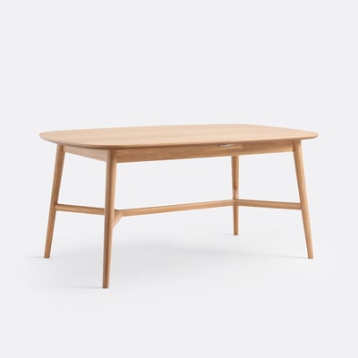Table à manger, extensible, en chêne et plaqué, 6 à 8 couverts, YVAN LA REDOUTE INTERIEURS