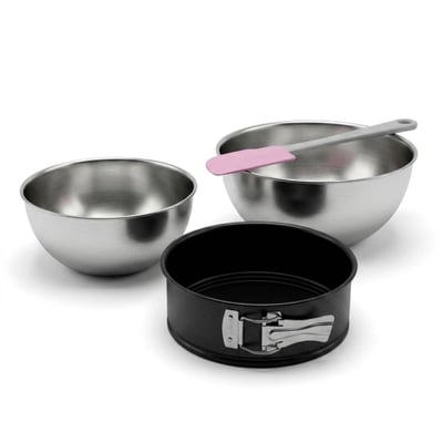 Lot de 1 moule à gâteaux 18,5 cm 2 bols 25/20,5 cm et 1 spatule ZENKER