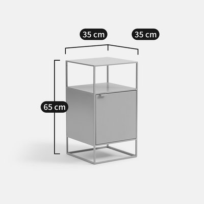 Hiba 1-Door Metal Bedside Table LA REDOUTE INTERIEURS