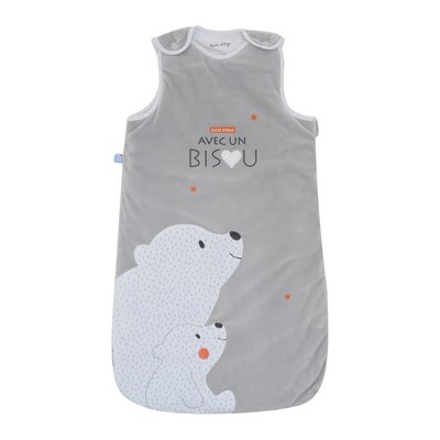 Gigoteuse 0/6m eliam velours doux sans manches ouverure integrale SUCRE D'ORGE