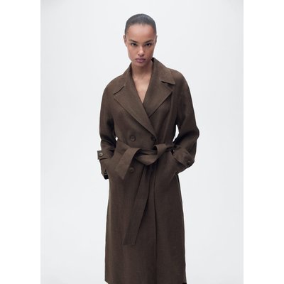 Trench lin double boutonnage MANGO