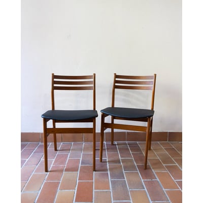 Paire de chaises à caractère Alma N°1795 - Bon état DEBONGOUT