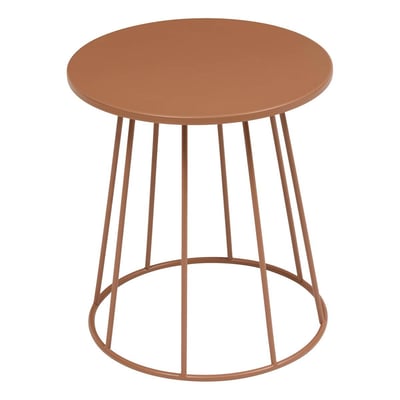 Table d’appoint ronde en acier piètement ajouré LATTE ATMOSPHERA