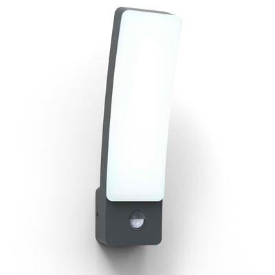 Applique murale d'extérieur sur secteur avec détecteur de mouvement KIRA GREY SENSOR aluminium LED blanc chaud H31cm LUMISKY