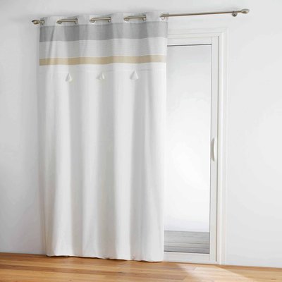 Rideau à oeillets Pompons Collection Iliades DOUCEUR D'INTÉRIEUR