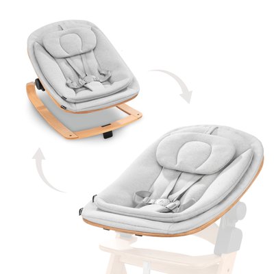Transat en bois Highchair Bouncer Eco Light-grey HAUCK