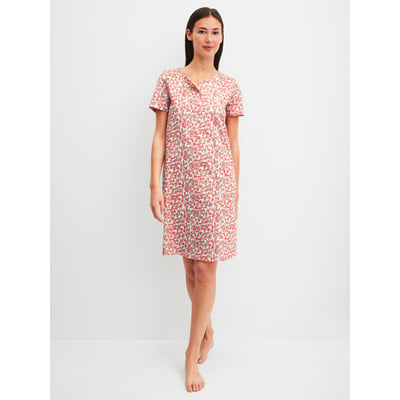 Chemise de nuit à manches courtes, longueur 95 cm manches courtes Coton FLOWER NIGHTS CALIDA