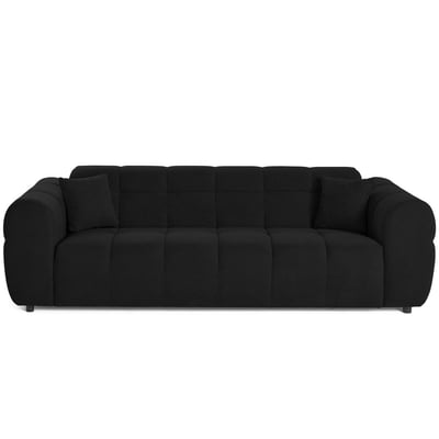 Canapé droit 3 places en tissu texturé, RAY LISA DESIGN