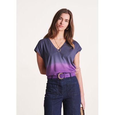 T-shirt manches courtes et à col V en coton LA FEE MARABOUTEE