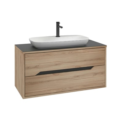 Meuble vasque suspendu 2 tiroirs 100 cm NEÏS PIER IMPORT