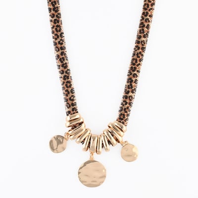Collier chaine serpent Balagane à imprimé tacheté et pampilles BALABOOSTE
