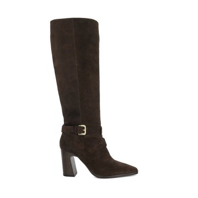 Bottes hauteur genou à talon carré - SOLANNA DUNE LONDON