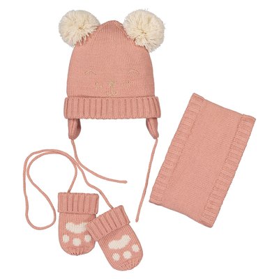 Ensemble bonnet + snood + moufles LA REDOUTE COLLECTIONS