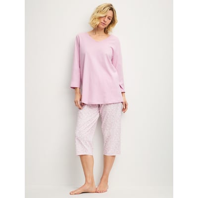 Pyjama capri manches 3/4 Coton FLOWER NIGHTS CALIDA