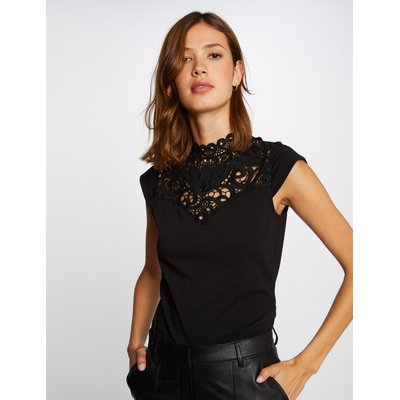 T-shirt manches courtes à dentelle MORGAN