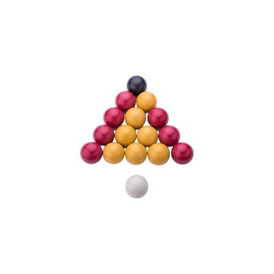 Lot de 16 boules de billard 50.8 mm en résine Pour jeu anglais 8 pool JARDINDECO