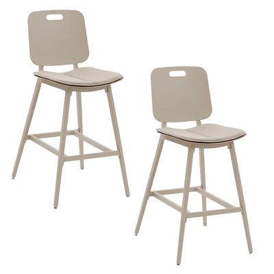 Lot de 2 chaises hautes de jardin en aluminium TERZANO HESPERIDE