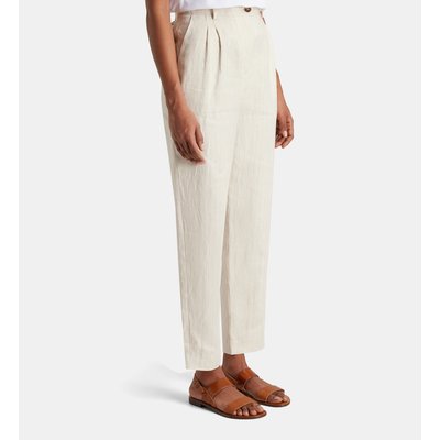Pantalon Carotte À Pinces Lanza Lin JODHPUR