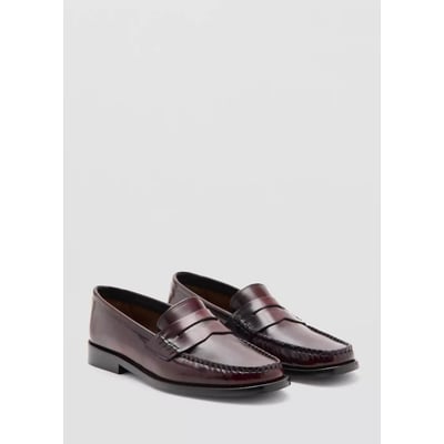 Mocassins cuir froncé MANGO