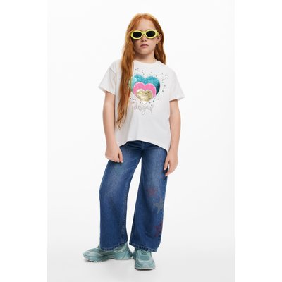 T-shirt cœur strass DESIGUAL