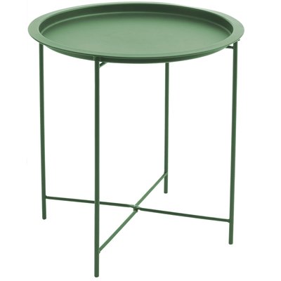 Table d'appoint ronde en métal vert olive 47x47x51cm WADIGA