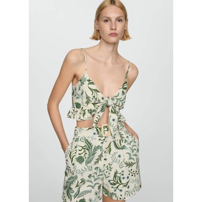 Crop top imprimé nœud MANGO