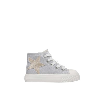 Baskets à la cheville en tissu avec paillettes YLFAS STAR. NATURINO
