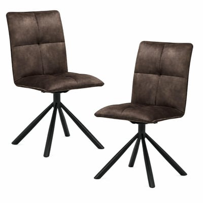 Chaise pivotante en tissu (lot de 2) IENA PIER IMPORT