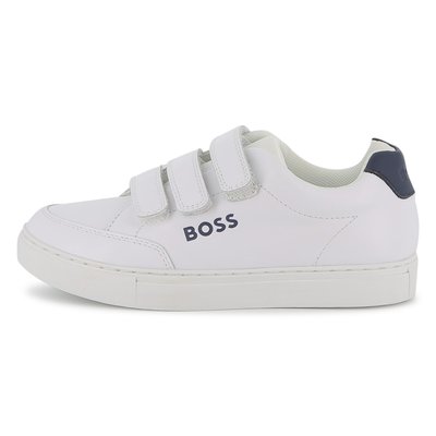 Baskets en cuir de vachette BOSS KIDSWEAR
