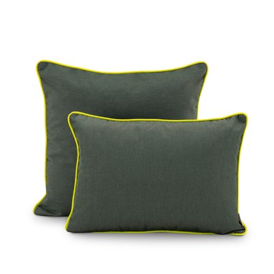 Set 2 coussins décoratifs, uni/liseré, Sanda DEFORA HOME