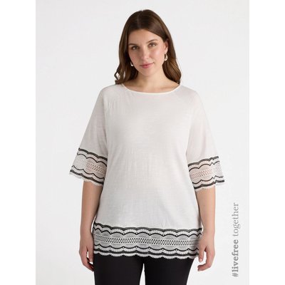 T-shirt con maniche raglan in jersey fiammato FIORELLA RUBINO