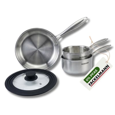 Batterie de cuisine 1 poêle 28cm + 2 casseroles 14/18cm VITA3 FACKELMANN