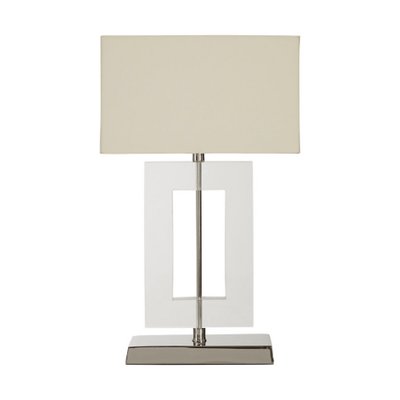 Stainless Steel with Abstract Acrylic Body Table Lamp SO'HOME