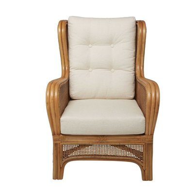 Fauteuil en rotin et tissu L70 cm - GUSTAVE SIGNATURE