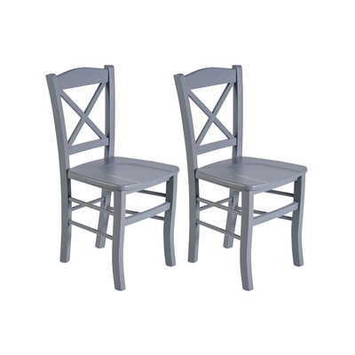 Chaises en hêtre massif colorées (lot de 2) - CLAYTON HELLIN, DEPUIS 1862