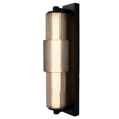 Applique Salle De Bain Led Mojo verre fumé et noir MILLUMINE