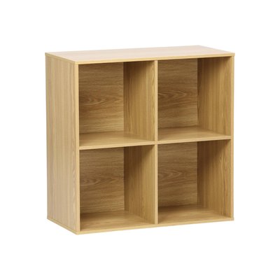 Etagère, bibliothèque, module de rangement décor bois 4 compartiments  KOMPO SWEEEK