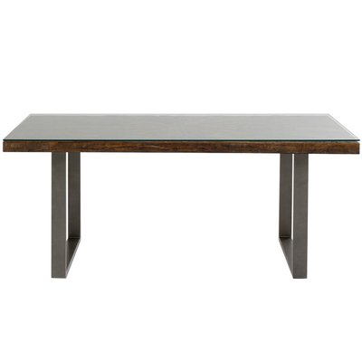Table en manguier et verre, CONLEY KARE DESIGN