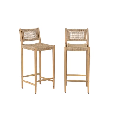 Tabourets de bar acacia (lot de 2)  NURI BAÏTA