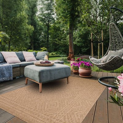 Tapis extérieur tissé kilim rectangle JUTE ART 3 UN AMOUR DE TAPIS