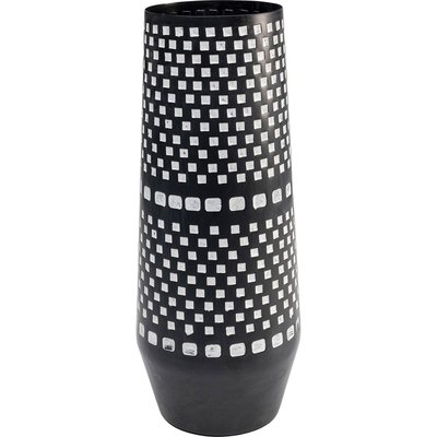 Vase Squares noir et blanc 40cm KARE DESIGN