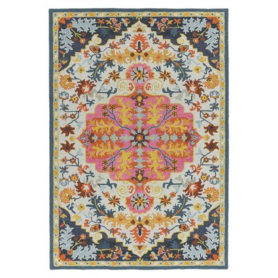 Hand Tufted Multi Colour Medallion Rug in 100% Wool SO'HOME