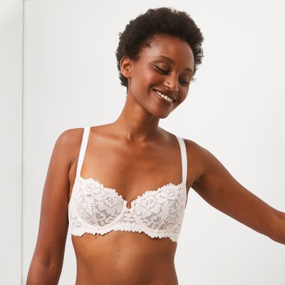 Soutien-gorge corbeille CAMILLE en dentelle fleurie MONOPRIX