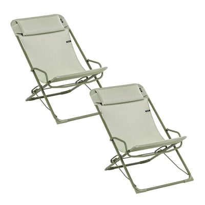 Lot de 2 Transats jardin oscillants - TRANSASWING LAFUMA MOBILIER