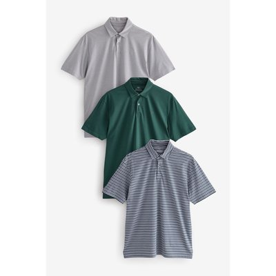 Polos en jersey à manches courtes, lot de 3 NEXT