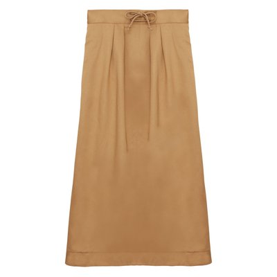 Jupe plissée Maud en viscose mélangé camel INES DE LA FRESSANGE PARIS
