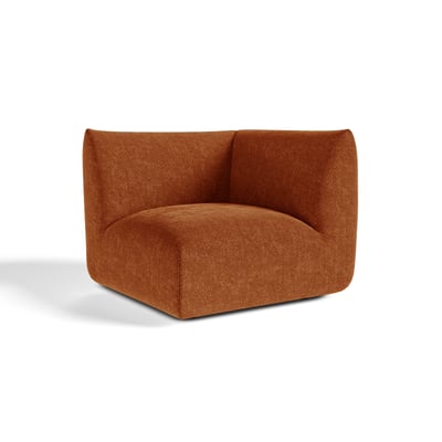 Module d'angle réversible en velours chenillé NOOMA SIA HOME