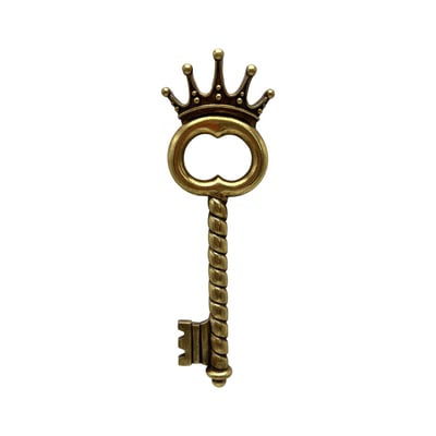 Déco murale clé couronne 5.5x17.5cm EMDE