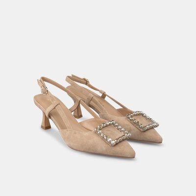 Chaussures ouvertes à l'arrière avec détail de strass ALMA EN PENA